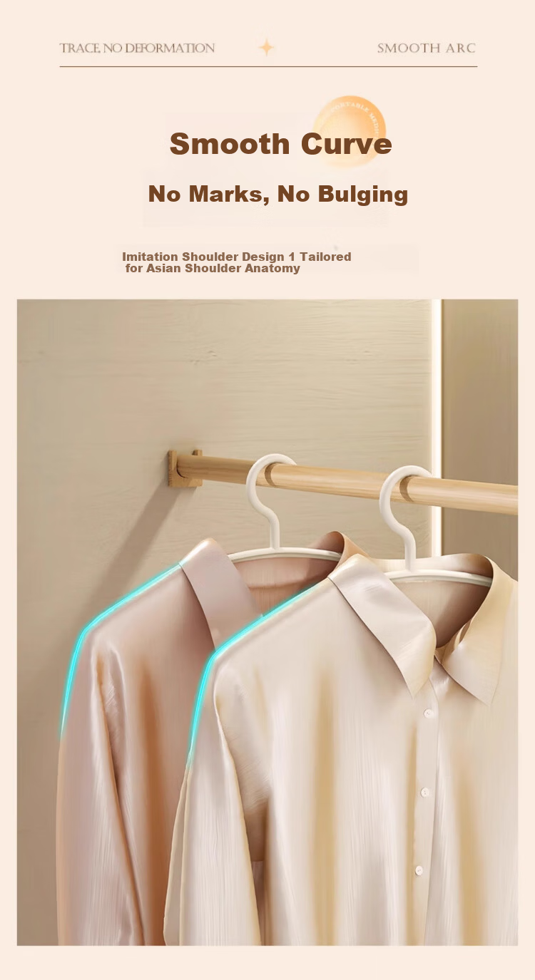 Ie no Monogatari Japanese No-Marking Wide Shoulder Clothes Hanger Home Use Non-Slip Student Dormitory Clothes Drying Rack 5