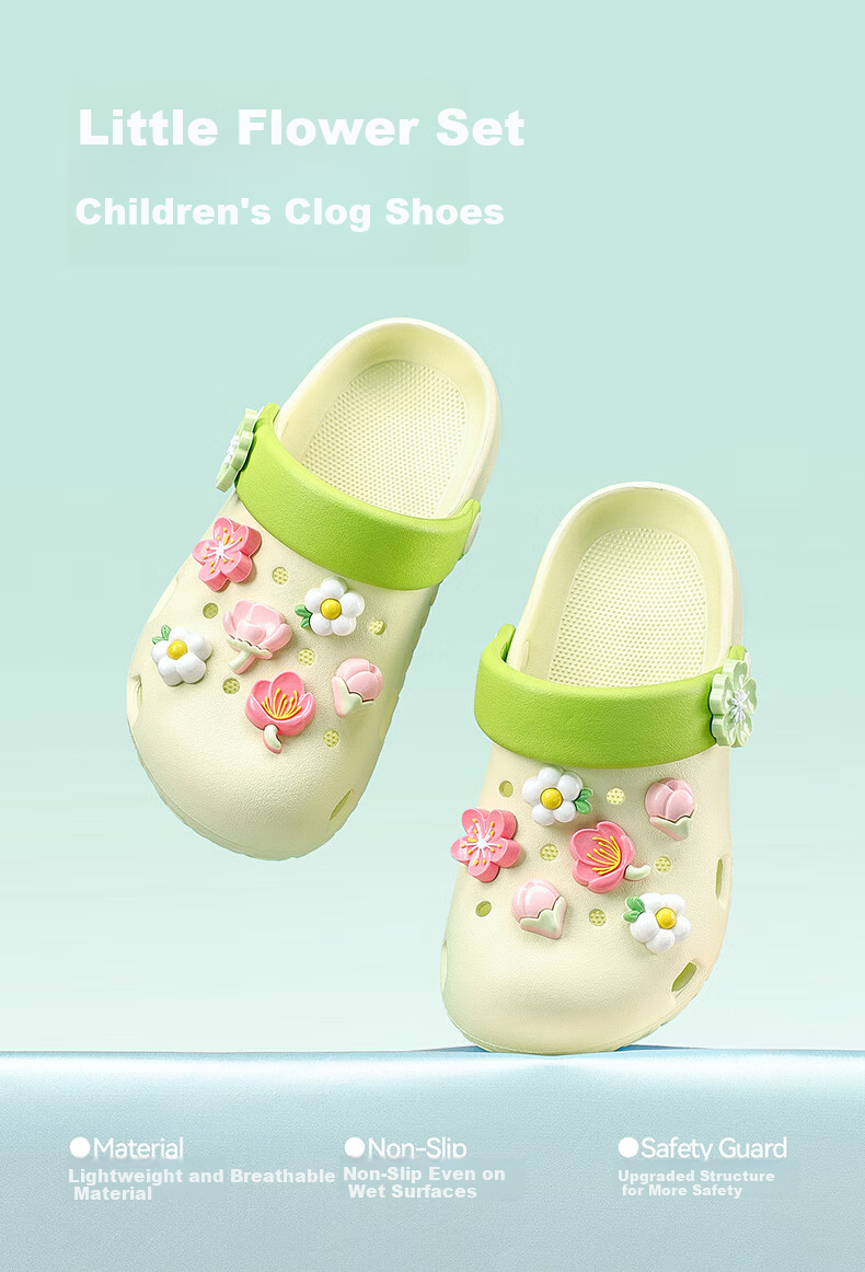 Cheerful Mario Children's Clogs Girls' Summer 2026 New EVA Princess Sandals for Older Girls and Toddlers 1