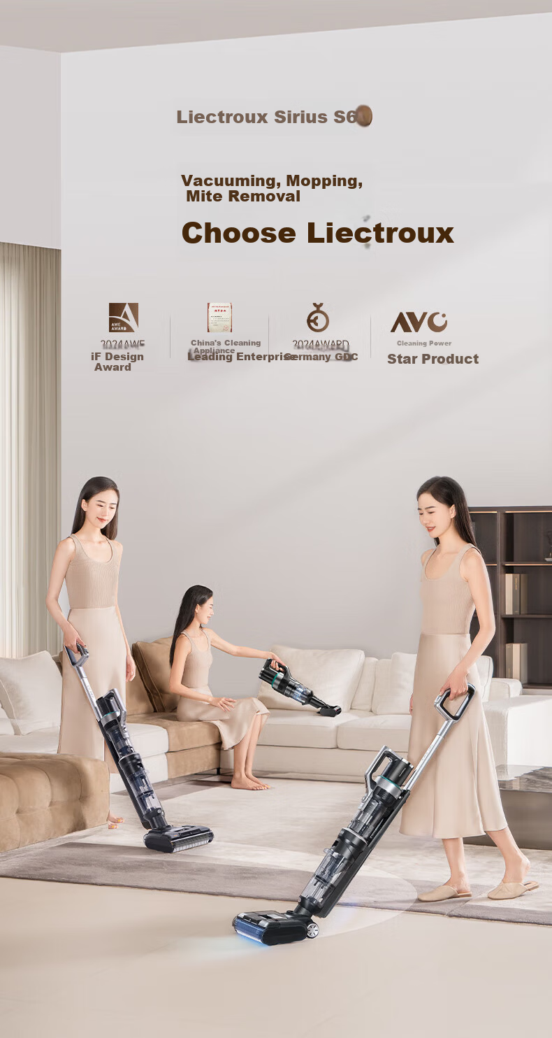 LEXY Sirius L6 Floor Washer Vacuum Cleaner New Arrival JD Self-operated Home Use Mite Removal 4-in-1 Automatic Cleaning 9