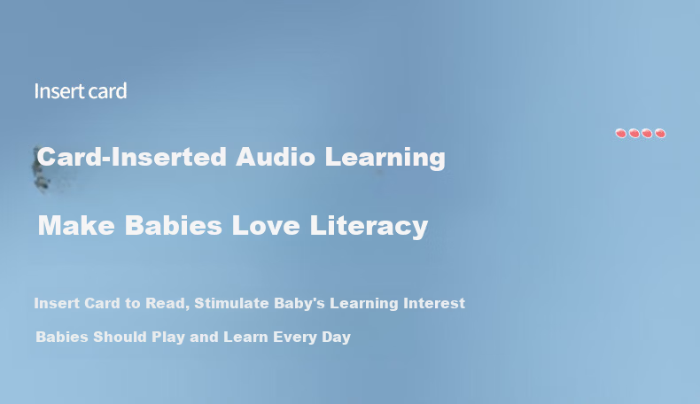 Maobeile Literacy Learning Machine for Children Card Insertion Early Education Word Recognition Cognitive Card Device Educational Toy Gift for Ages 1-3-6 4