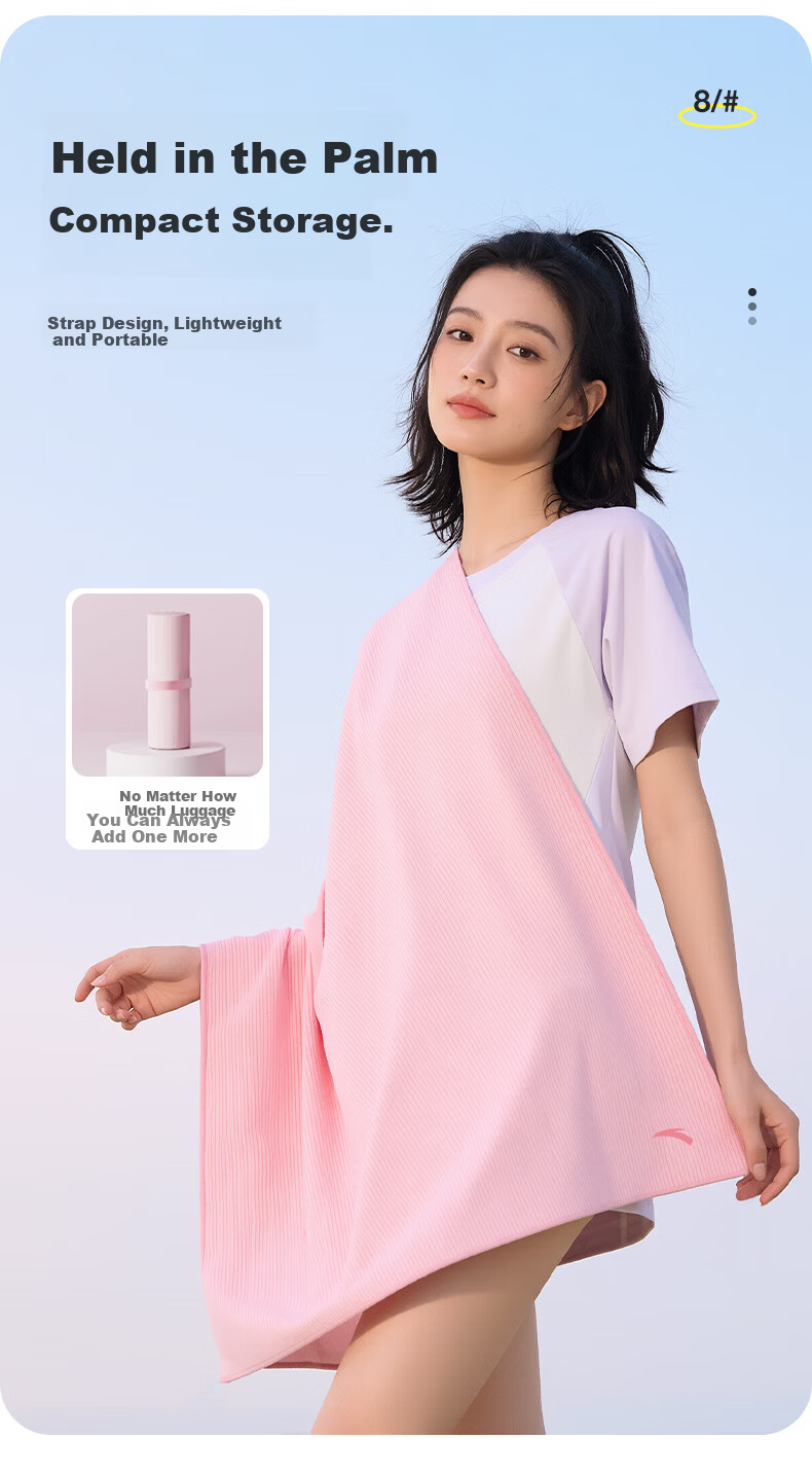 ANTA Swimming Quick-Dry Towel Beach Towel Adult Women's Sports Absorbent Warm Portable Fitness Spa Bathrobe 11