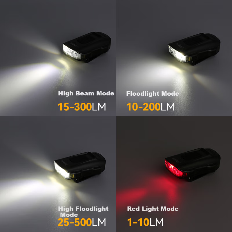 Shanlix H480 Fishing Side Sensor Outdoor Headlamp Hat Clip Light High Brightness Hover Dimming H480 Ultimate Gray