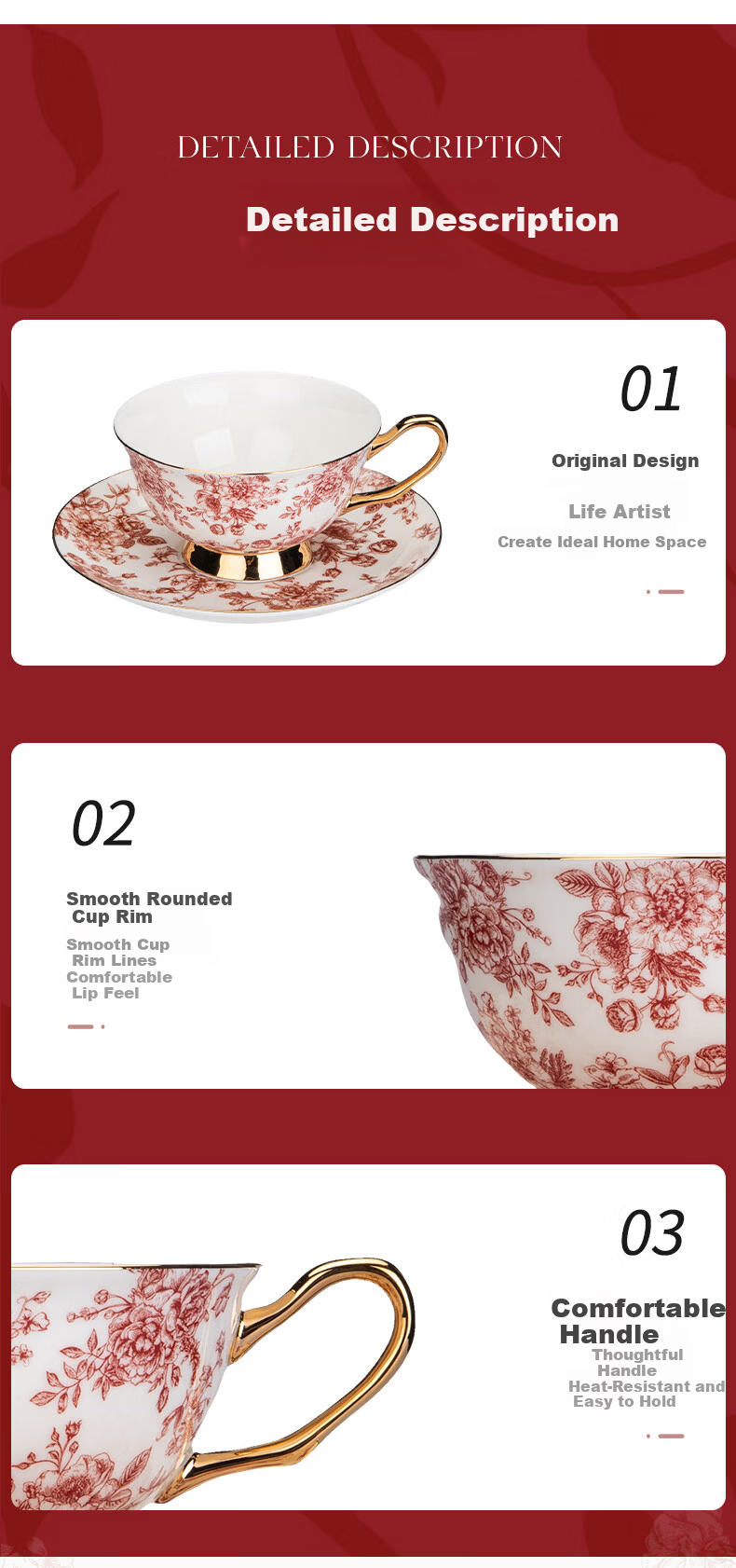 Modern Housewife Rose Holiday Coffee Cup Set Gift for Housewarming Wedding Engagement Newlywed 19