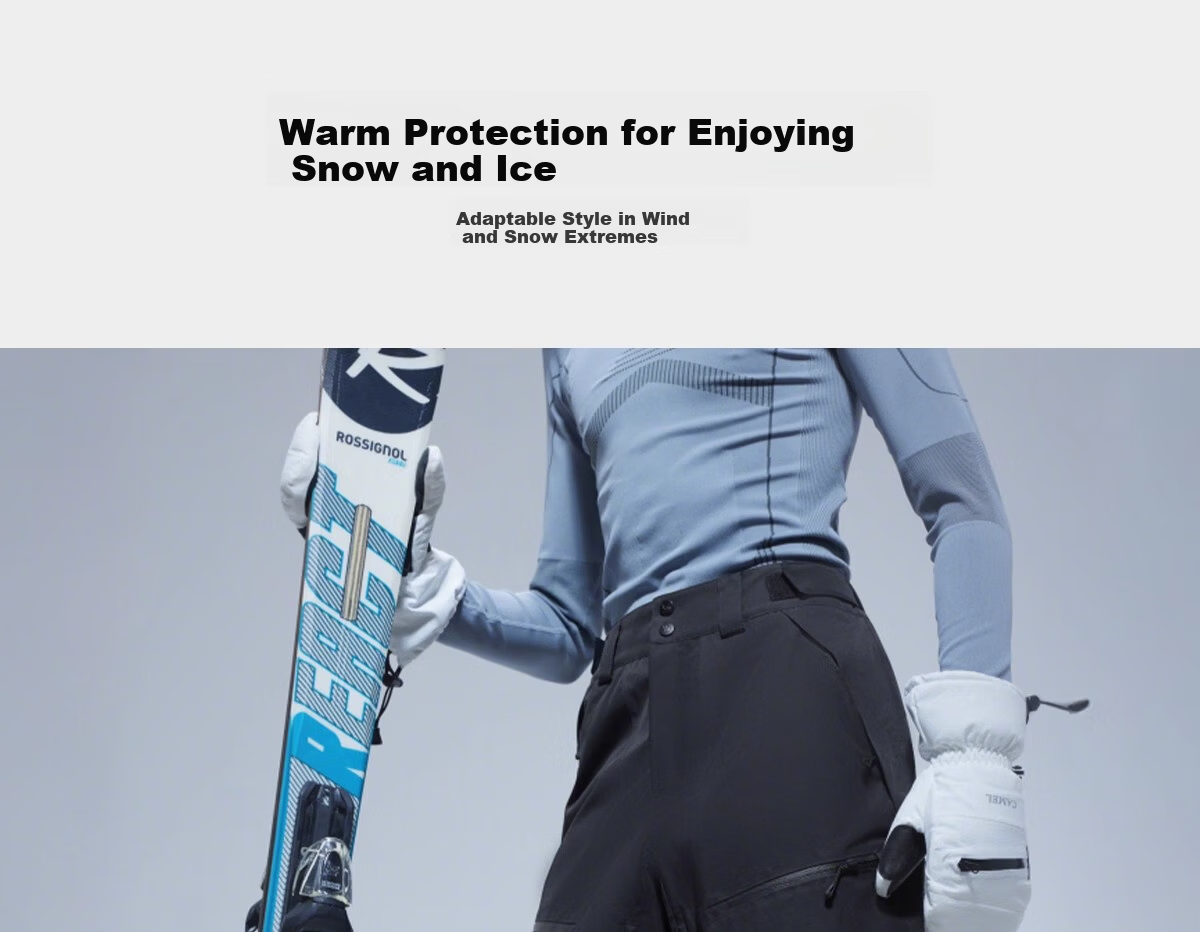 CAMEL Outdoor Ski Pants Women Single Board 2L Waterproof Snow Pants Insulated Warm Windproof Snowboarding Pants Men R256 20