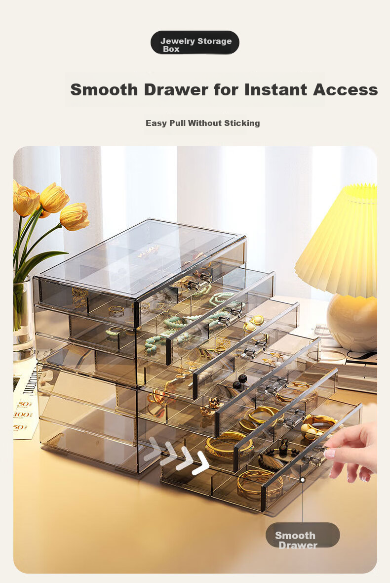 40,000 Kilometers Large Capacity Jewelry Storage Box for Earrings, Studs, Necklaces, Bracelets - High-End Exquisite Bead Organizer Box 4