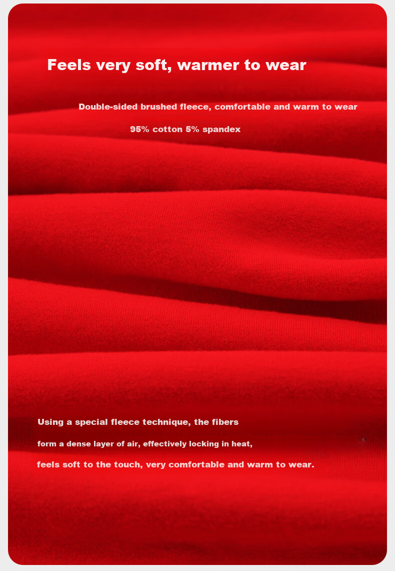 Carsonlan Qi Ji Red Thermal Underwear Set for Women, Pure Cotton Half Turtleneck Autumn Top and Bottom, Bright Red Year of the Horse Edition 9