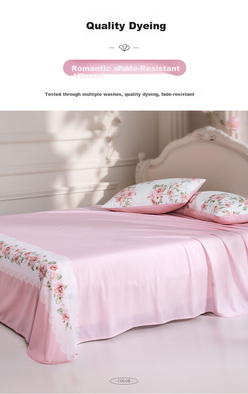 Fuanna Pure Cotton Bed Sheet Home Textile Full Cotton Single Dormitory Bedspread Bed Cover 1.5x2m Suitable Know Pink 4
