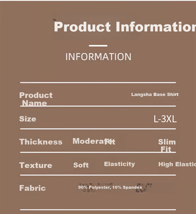 LangSha Thermal Fleece Half Turtleneck Base Layer Shirt【2025 Autumn/Winter New】Antibacterial Men's Thickened Fleece Lined Autumn Wear 6