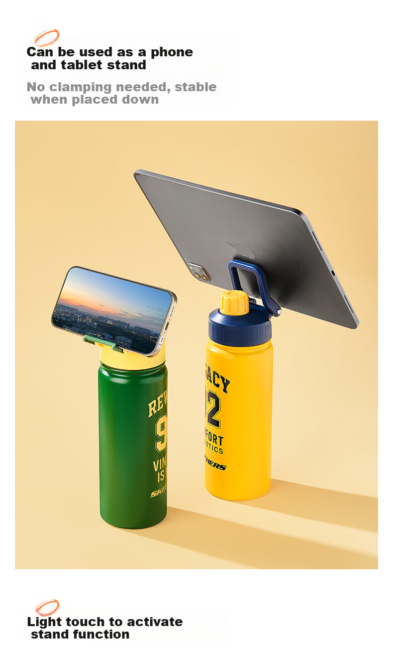 Skechers Mocha Phone and Tablet Stand Insulated 316L Stainless Steel High-Value Gift Retro Sunrise Yellow 4