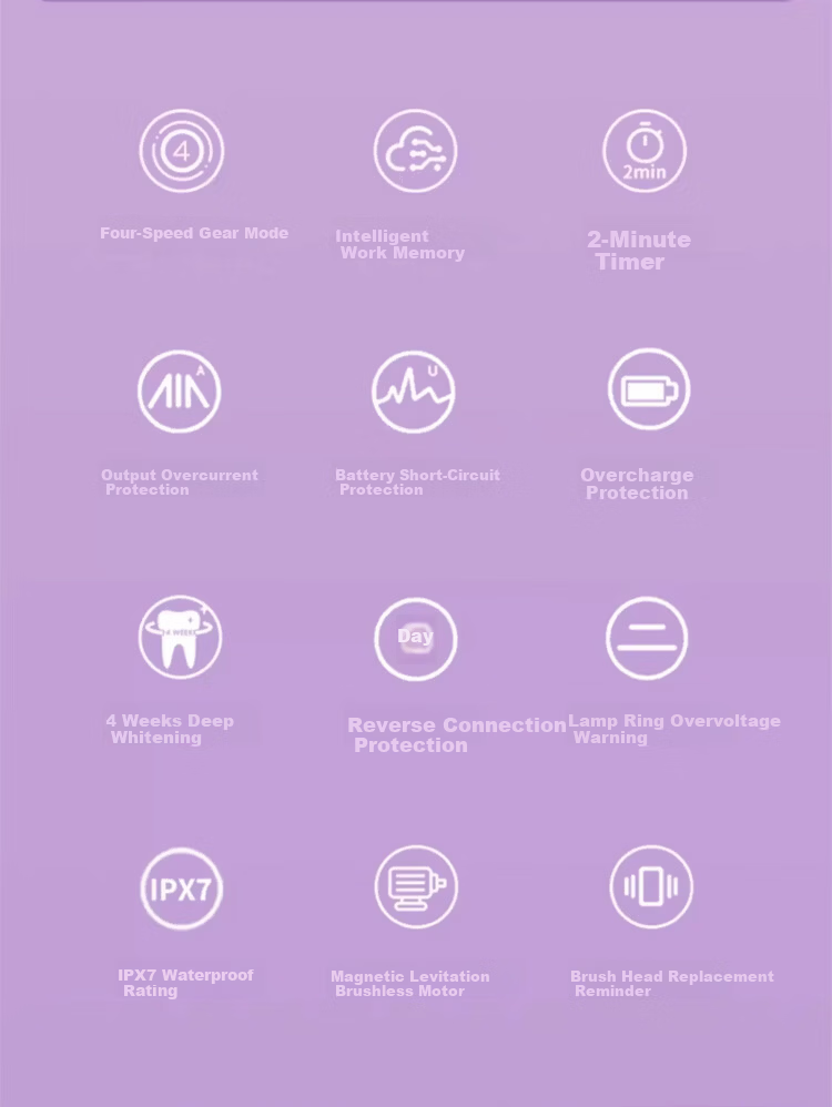 HuaShang [Price Protection 618] F1 Sonic Electric Toothbrush Adult Couples Set Gift for Boyfriend and Bestie F1 Purple Single with Brush Head 20