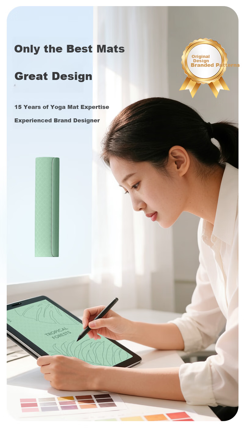 Gumifan Yoga Mat Thickened Women's Fitness Mat Home Odorless Non-Slip Shockproof Silent Thickened Exercise Mat 185*80cm 6