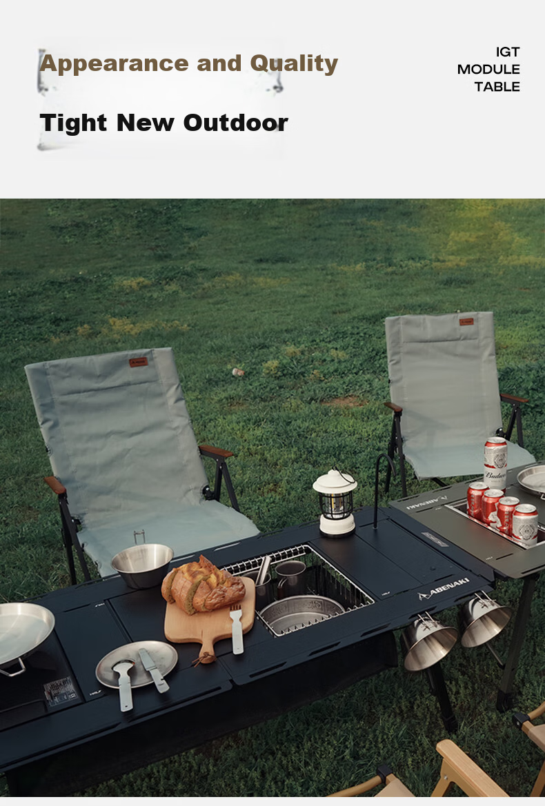 ABENAKI Korea 5-Unit IGT Camping Table Outdoor Portable Picnic Table Multifunctional Tactical Folding Table Camping Gear 5