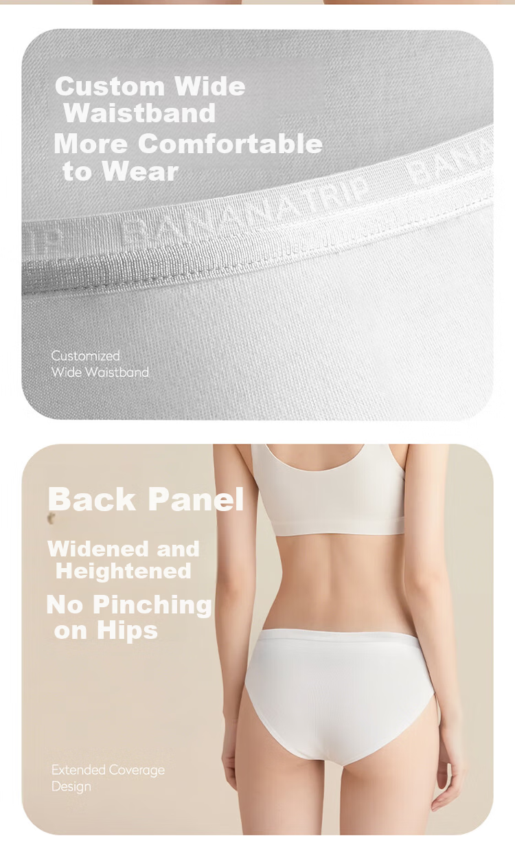 BANANA TRIP Women's Disposable Cotton Briefs Triangle [10A Antibacterial] Pure Cotton Sterile Wash-Free Individually Packaged 7 Pieces M Size 19