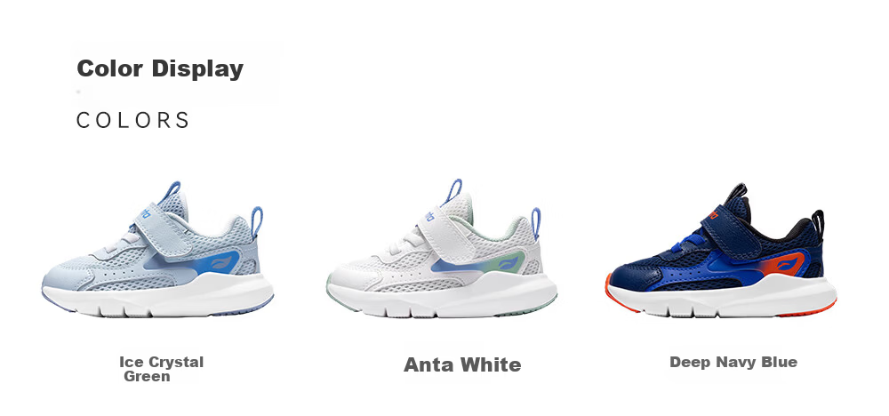 ANTA Toddler Walking Shoes Summer Breathable Mesh Infant Baby Boys Girls Soft Sole Sports Shoes A12620034 12