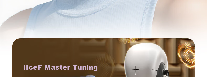 IKF Zhaoyue Clip-on Bluetooth Earphones Wireless Open Bone Conduction Non-In-Ear Zero Sensation Cushion Ultra-Long Battery Life Sports for Huawei Apple Yunyan White 40