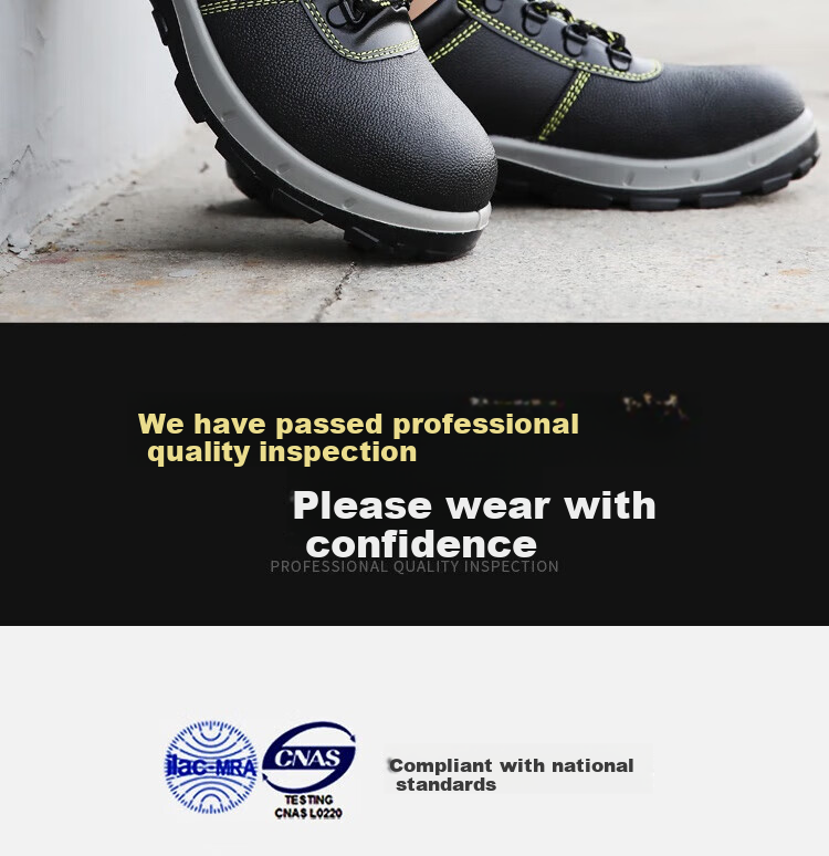 Jingtu Men's Summer Breathable Safety Shoes Steel Toe Anti-Smash Puncture-Proof Waterproof Wear-Resistant Work Shoes 8184 Size 41 9