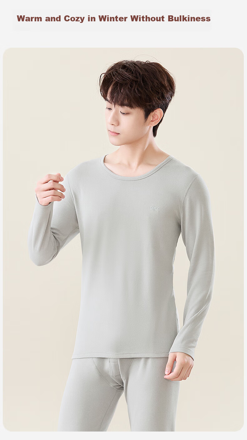 Me feeling Teen Boys Silk 10A Antibacterial Mite-Resistant Autumn Winter Thermal Underwear Set for High School Students Girls 9