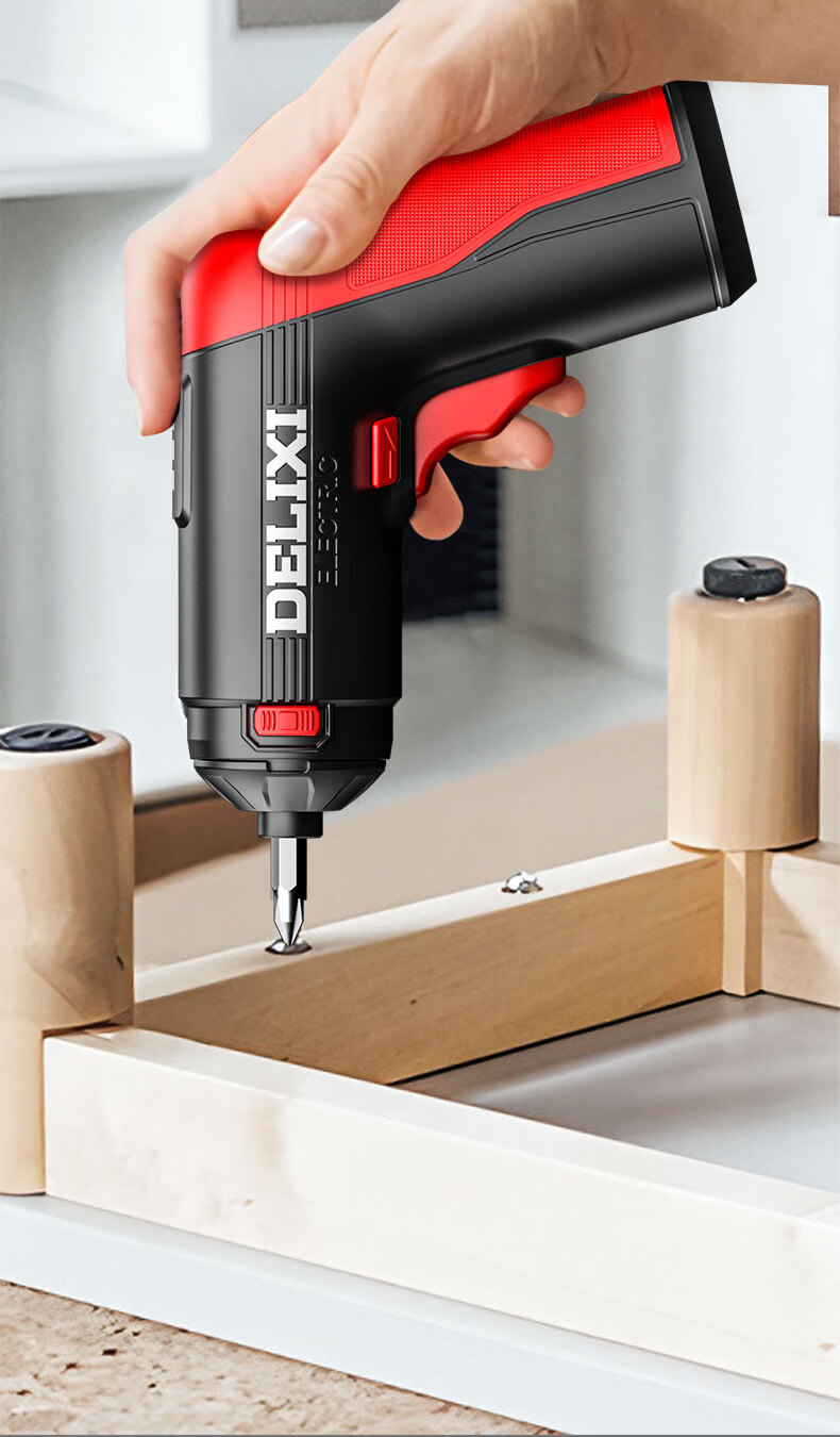Delixi Electric Interchangeable Head Screwdriver Cordless Rechargeable Mini Electric Lithium Battery Screwdriver Set with Bits for Home Use 8
