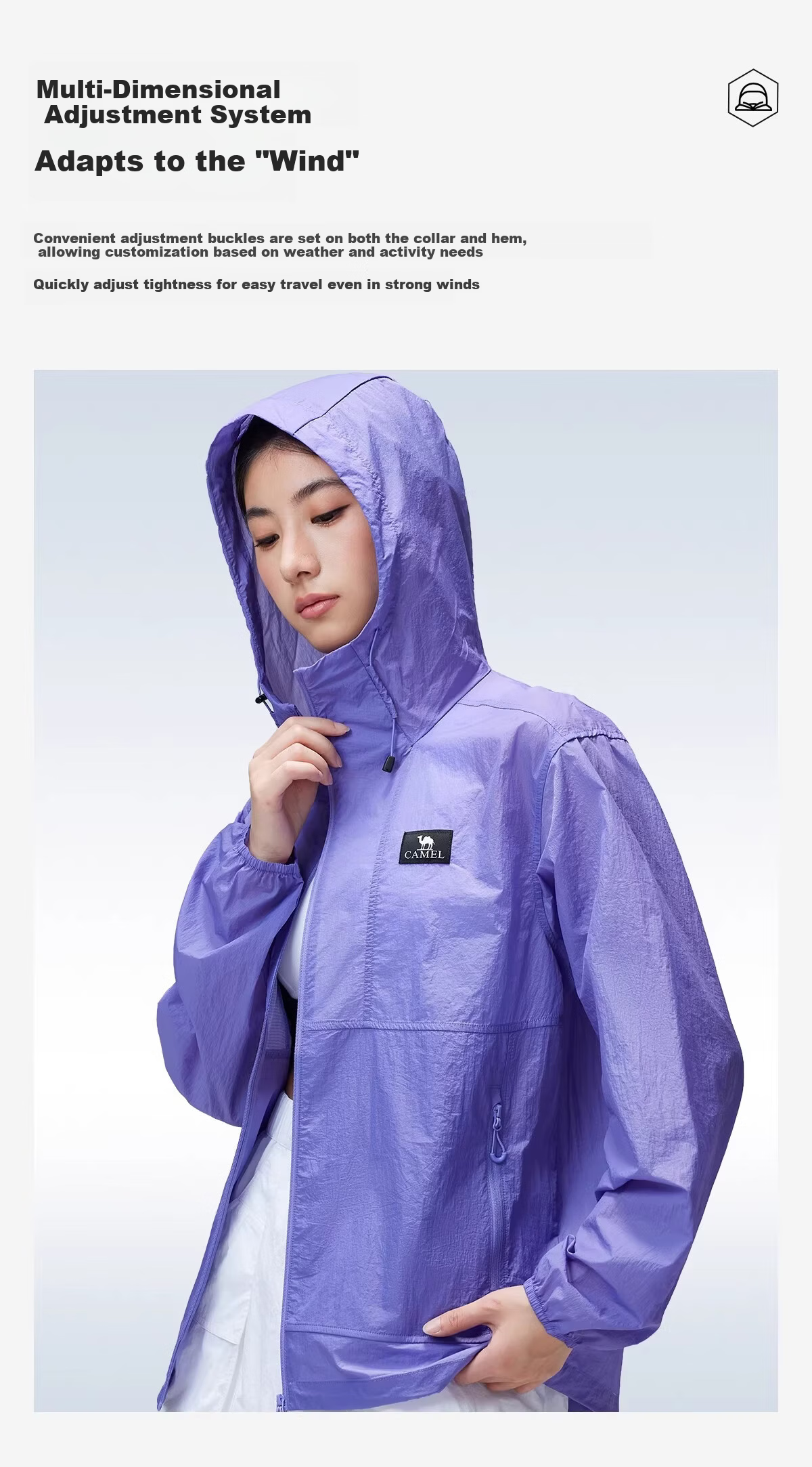 CAMEL Dilireba Edition Muguang Air Outdoor Mountain Style Lightweight Breathable Sun Protection Jacket 4