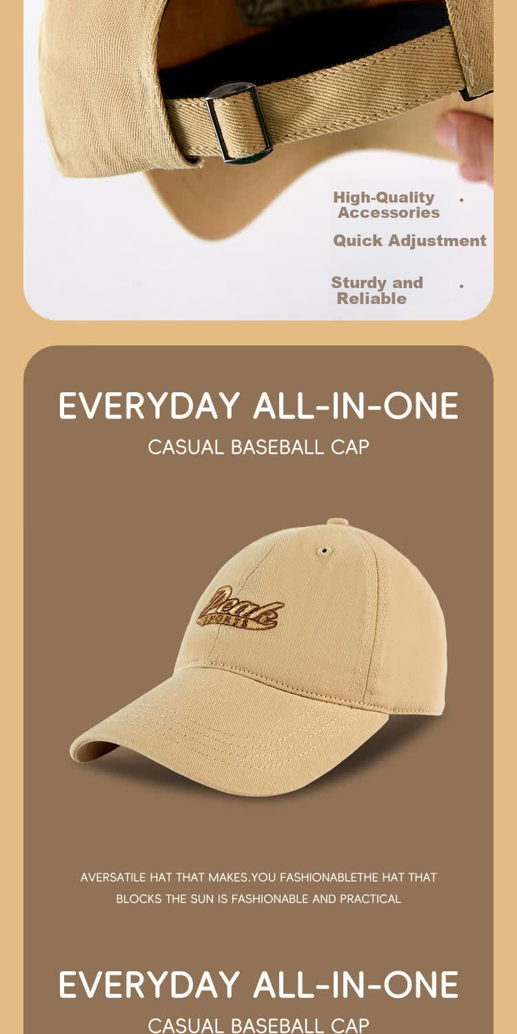 Peak Cotton Soft Top Baseball Cap Sun Protection Breathable Sweat-Absorbing Large Size Sunshade Hat Couple Street Fashion Embroidered Dad Hat 6