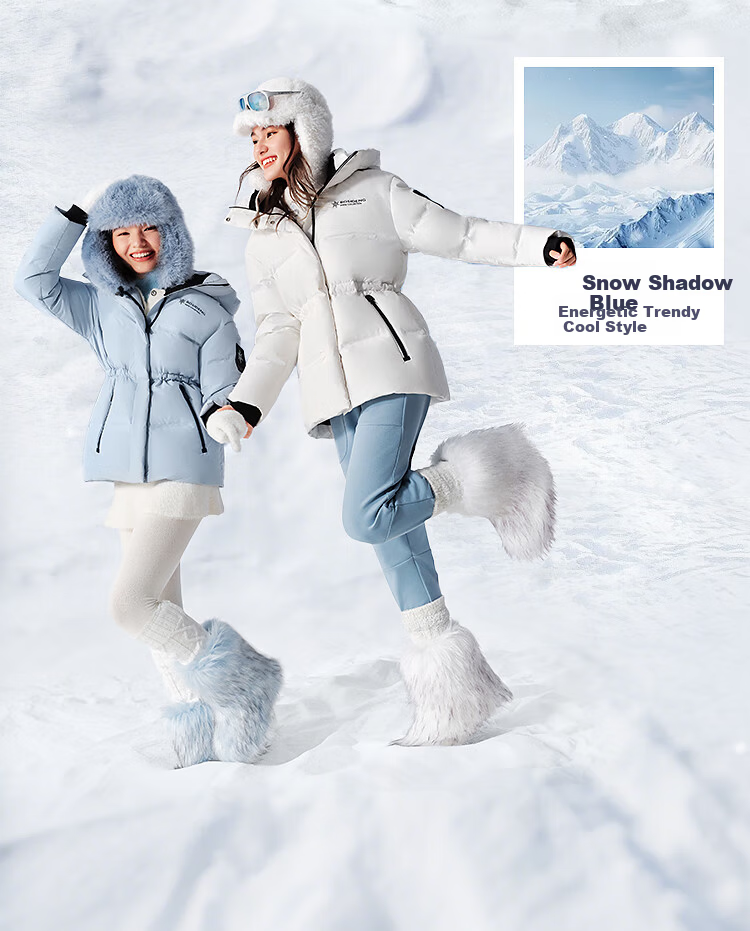 BOSIDENG Off-Season Women's Slim Fit Short Thickened Hooded Stand Collar Down Jacket New Year Red Coat 6