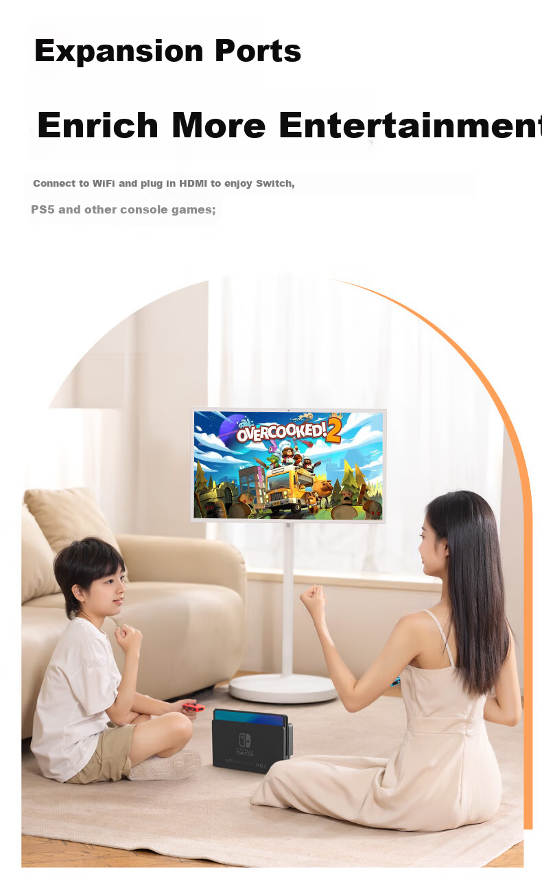 Skyworth 32-inch Portable TV Friend Machine Mobile Smart Screen Learning Tablet All-in-One Wireless S20PRO Monitor AI Upgrade Gift for Girls 27