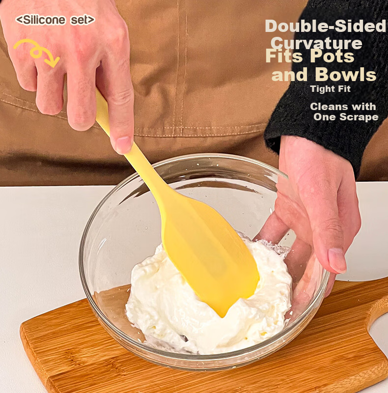 WORTHBUY Silicone Oil Brush Cake Cream Scraper Household Kitchen High-Temperature Resistant Baking Tool BBQ Seasoning Brush Large Size 4