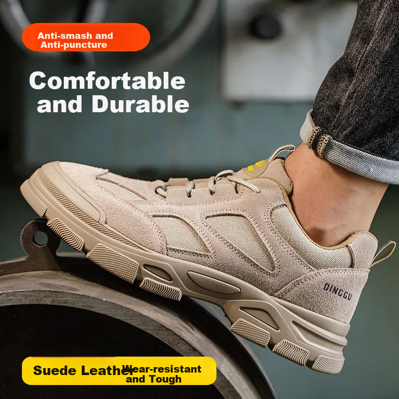 Dinggu Men's Labor Protection Shoes Four-Season Slip-Resistant Durable Anti-Smash Anti-Puncture Steel Toe Worksite JD1182Z45