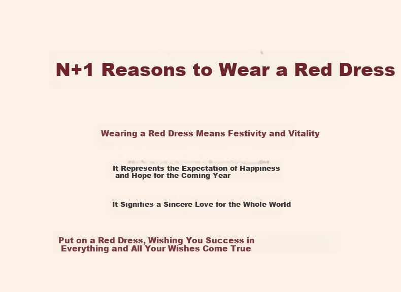 Olrain New Year Red Dress Women's Hepburn Style Little Red Dress Zodiac Year Clothing Red (Upgraded Version) L 5