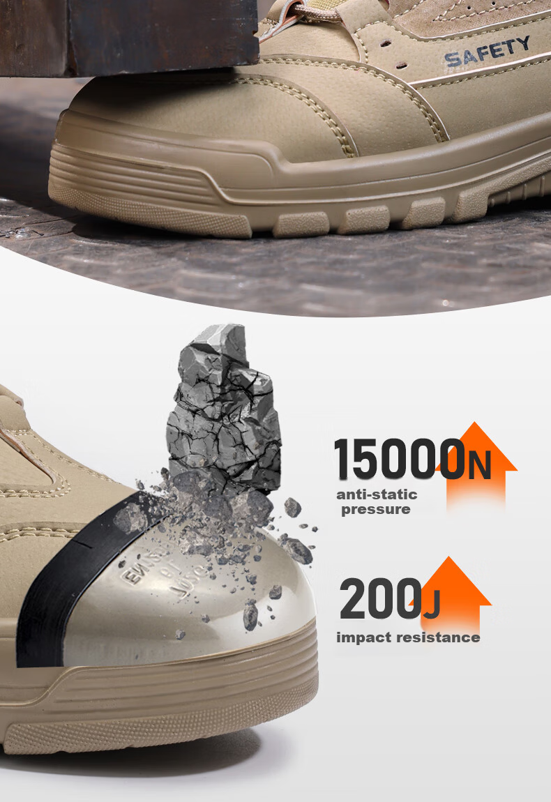 Jingtu Men's High-Top Insulated 10KV Anti-Smash Anti-Puncture Work Electrician Safety Shoes E3087BK-J Size 41 6