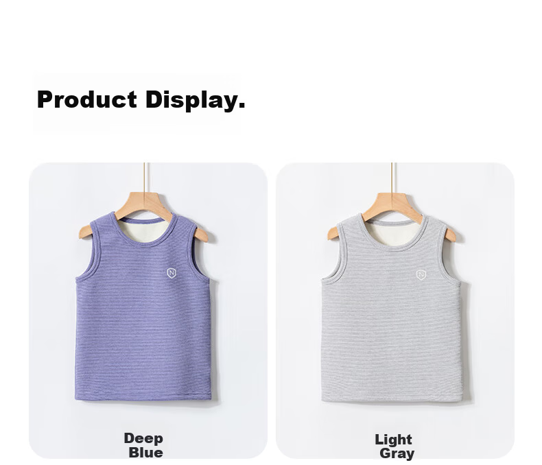 NUBIWU Kids Vest Boys Autumn Winter Fleece Thickened Warm Waistcoat Girls Close-fitting Seamless Innerwear Sleeveless Jacket 14