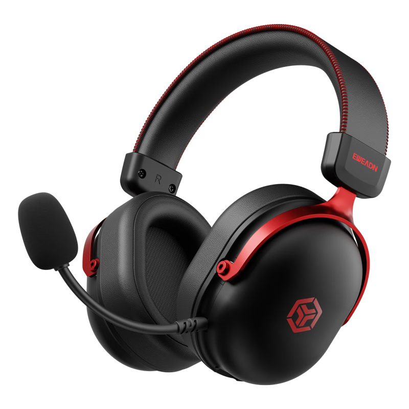 EWEADN VX01S Wireless Bluetooth Four-Mode Wired Gaming Headset Over-Ear 7.1 Surround Sound PC Esports Headphones for FPS Games