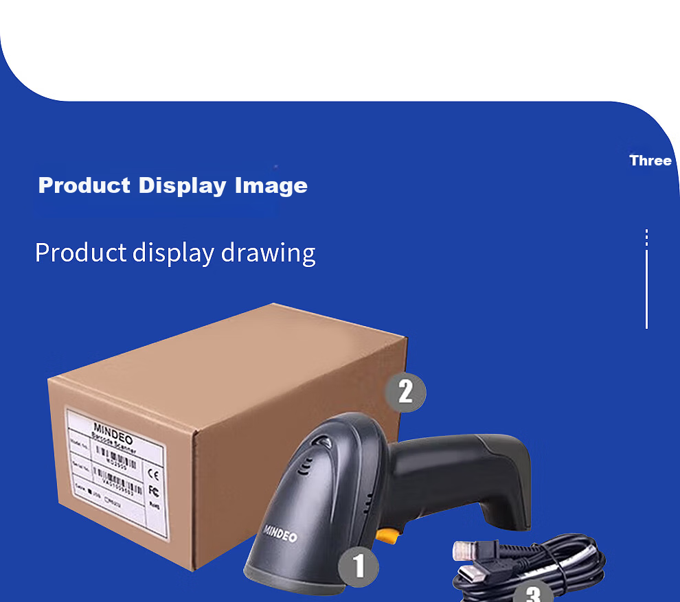 MINDEO MD2000 1D Laser Barcode Scanner Reader 11