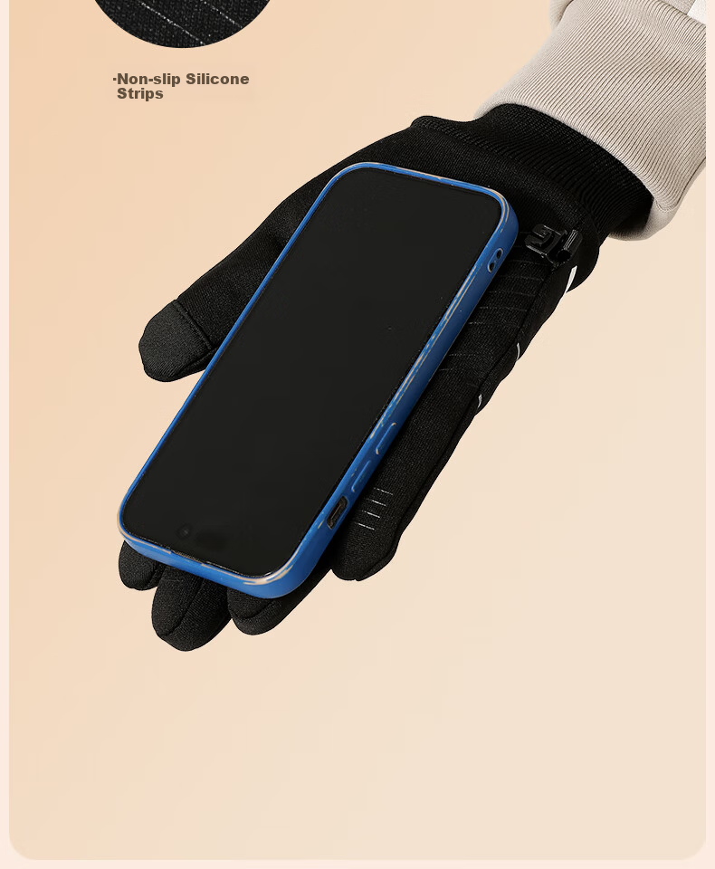 ANTA Thermal Gloves Winter Riding Fleece Lined Electric Bike Windproof Touchscreen Ski Outdoor Anti-Freeze Gloves M 10