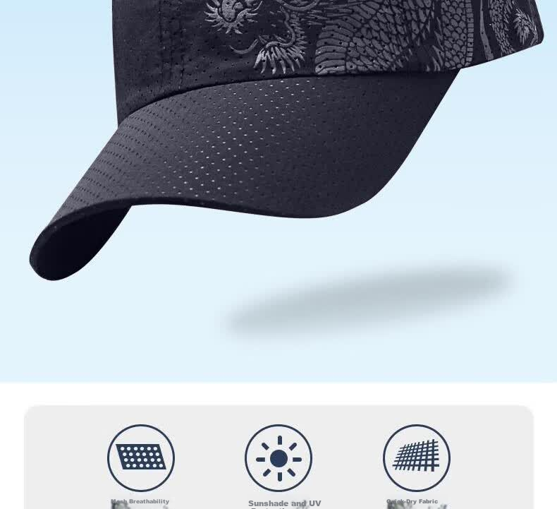 RED DRAGONFLY Men's Summer Lightweight Quick-Dry Printed Baseball Cap Outdoor Sun Protection Casual Fishing Sunshade Hat for Women 2
