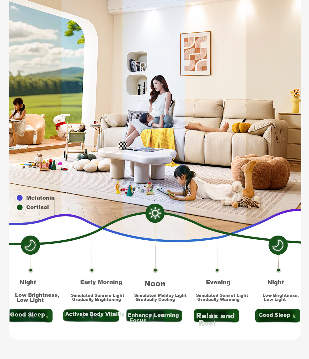 NVC LED Recessed Ceiling Light Minimalist Living Room Smart Control Full Spectrum Nordic Modern Future Baby Eye Protection Diffuse Reflection 6