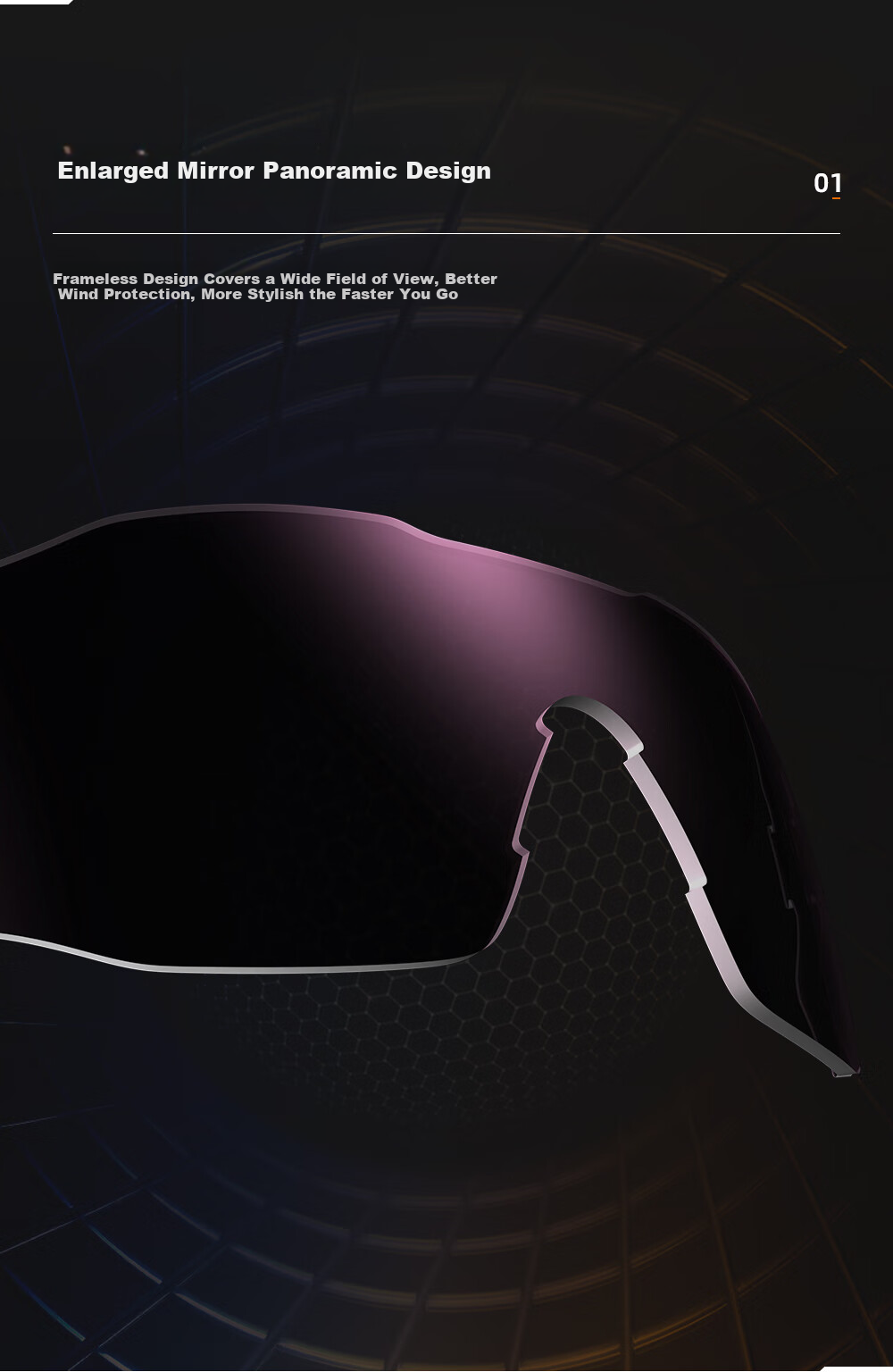 OUTDO Running Glasses Marathon Unisex Day and Night Outdoor Sports Sunglasses Photochromic White Frame Pink Purple Lens 4