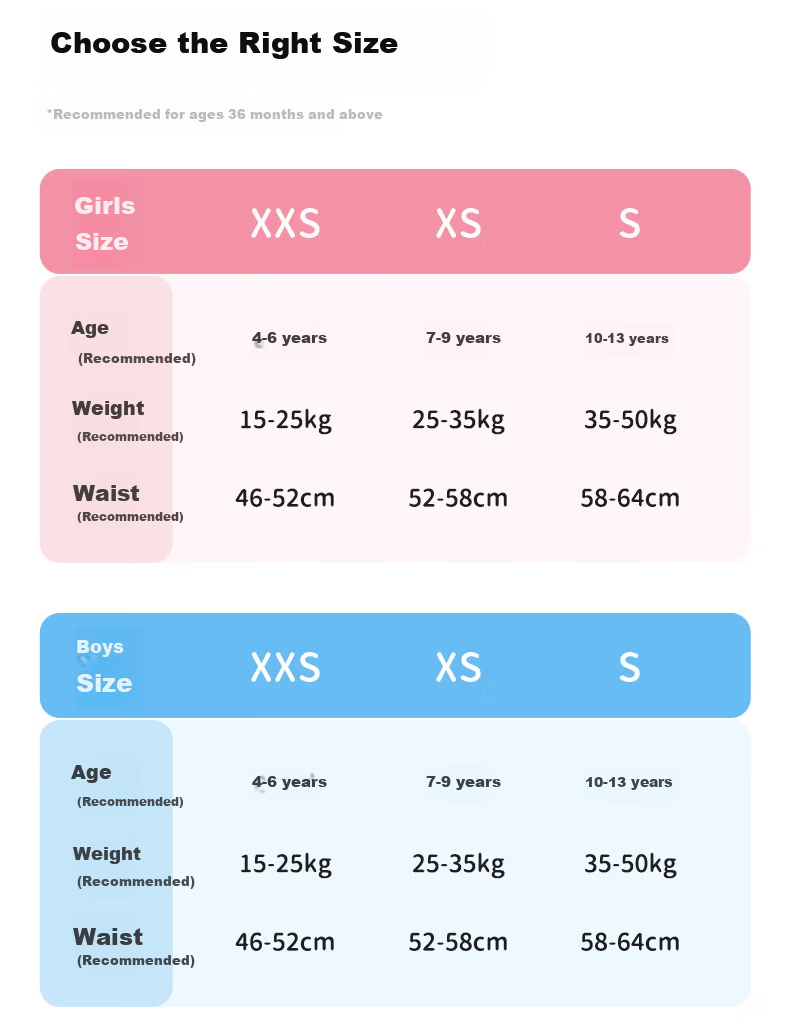 Grace Kids Disposable Cotton Boxer Briefs for Girls and Boys, Travel Portable Daily Use, Size S 7