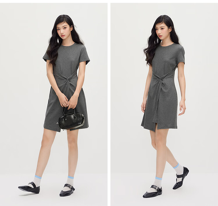 Semir Women's Summer Dress Round Neck Twist Waist Cooling Casual Design Short Skirt 2026 109326114036 18