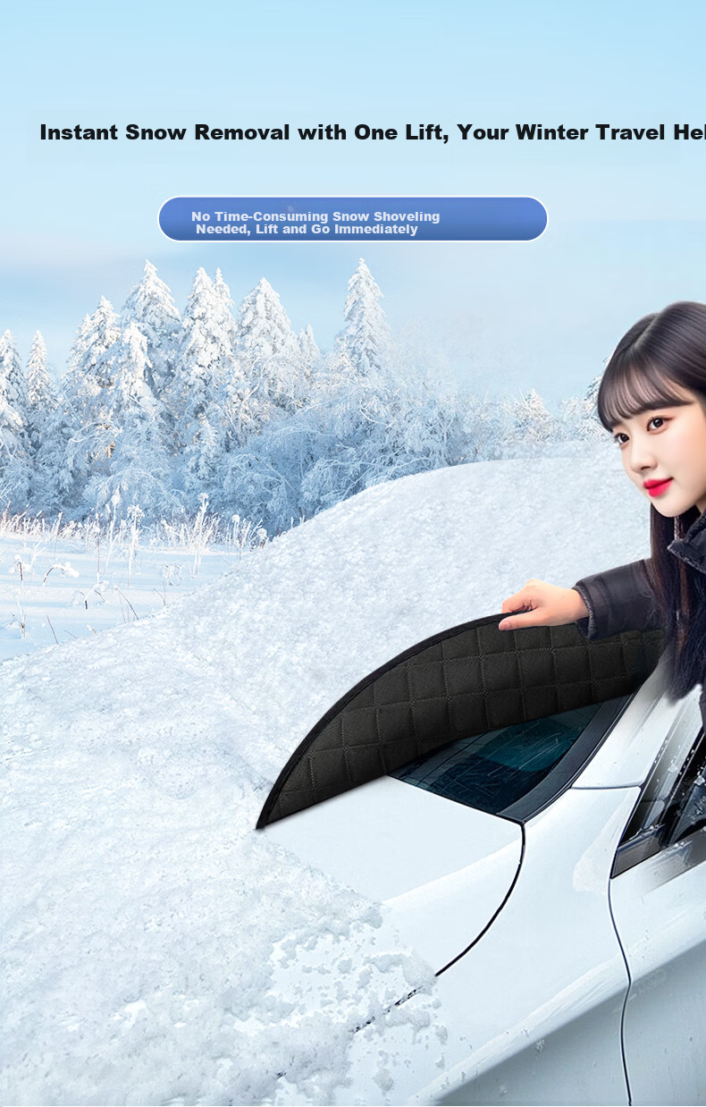 TOKUSET Car Front Windshield Sunshade Heat Insulation Sunshade Curtain Cover Snow Shield 4