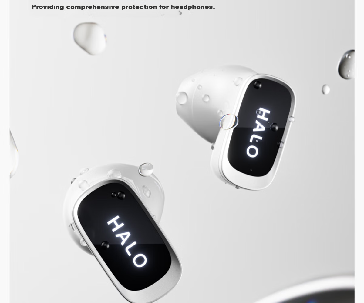 Edifier Halo Buds Semi-In-Ear Trendy Bluetooth Earphones Cyber Abyss Lighting Bluetooth 6.0 41H Long Battery Life Compatible with Apple Huawei Xiaomi Boundary-Breaking Black 29