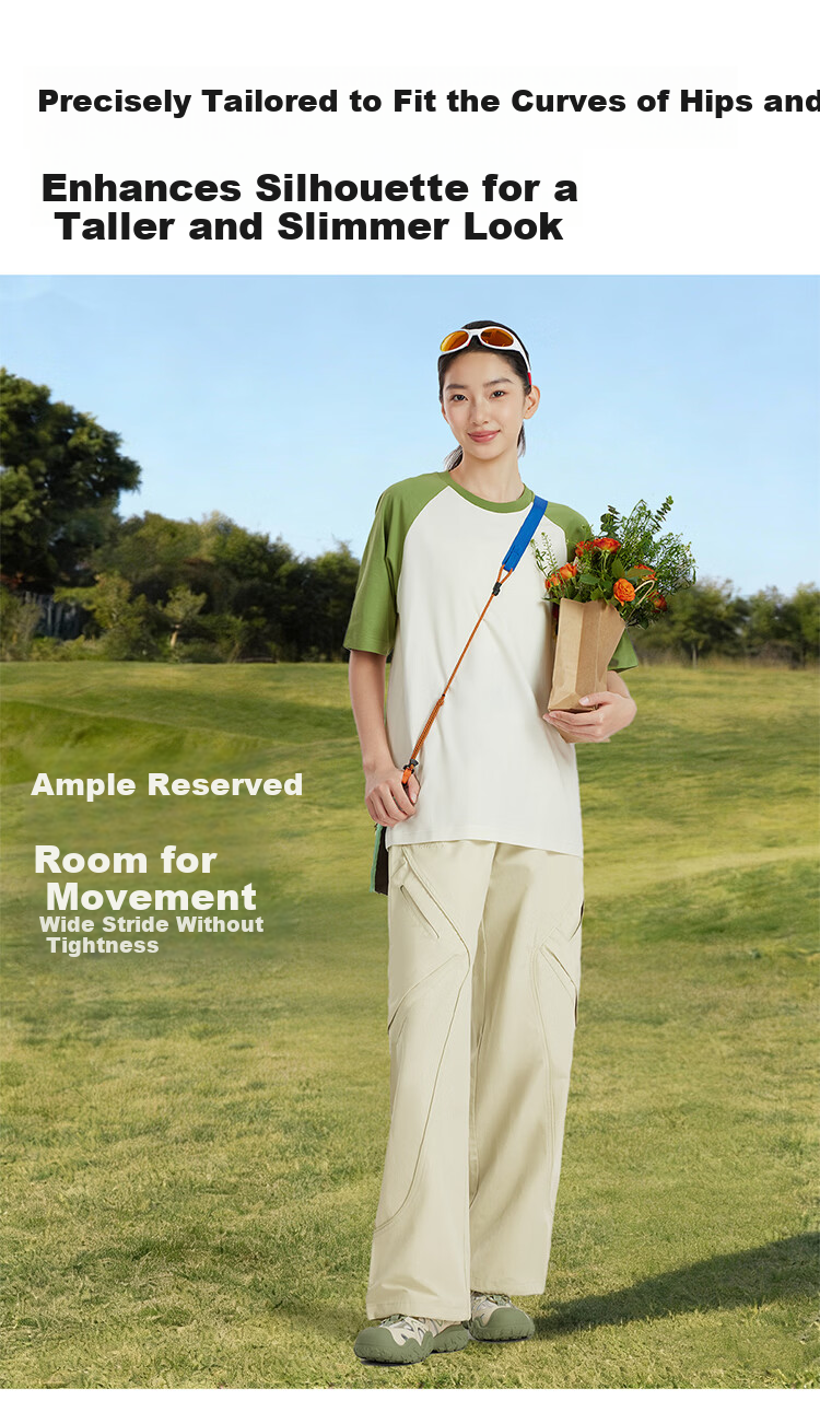 CAMEL [Wang Junkai Edition] Outdoor Casual Pants for Women 2026 Spring New Breathable Straight-Leg Casual Pants for Men 5028 6