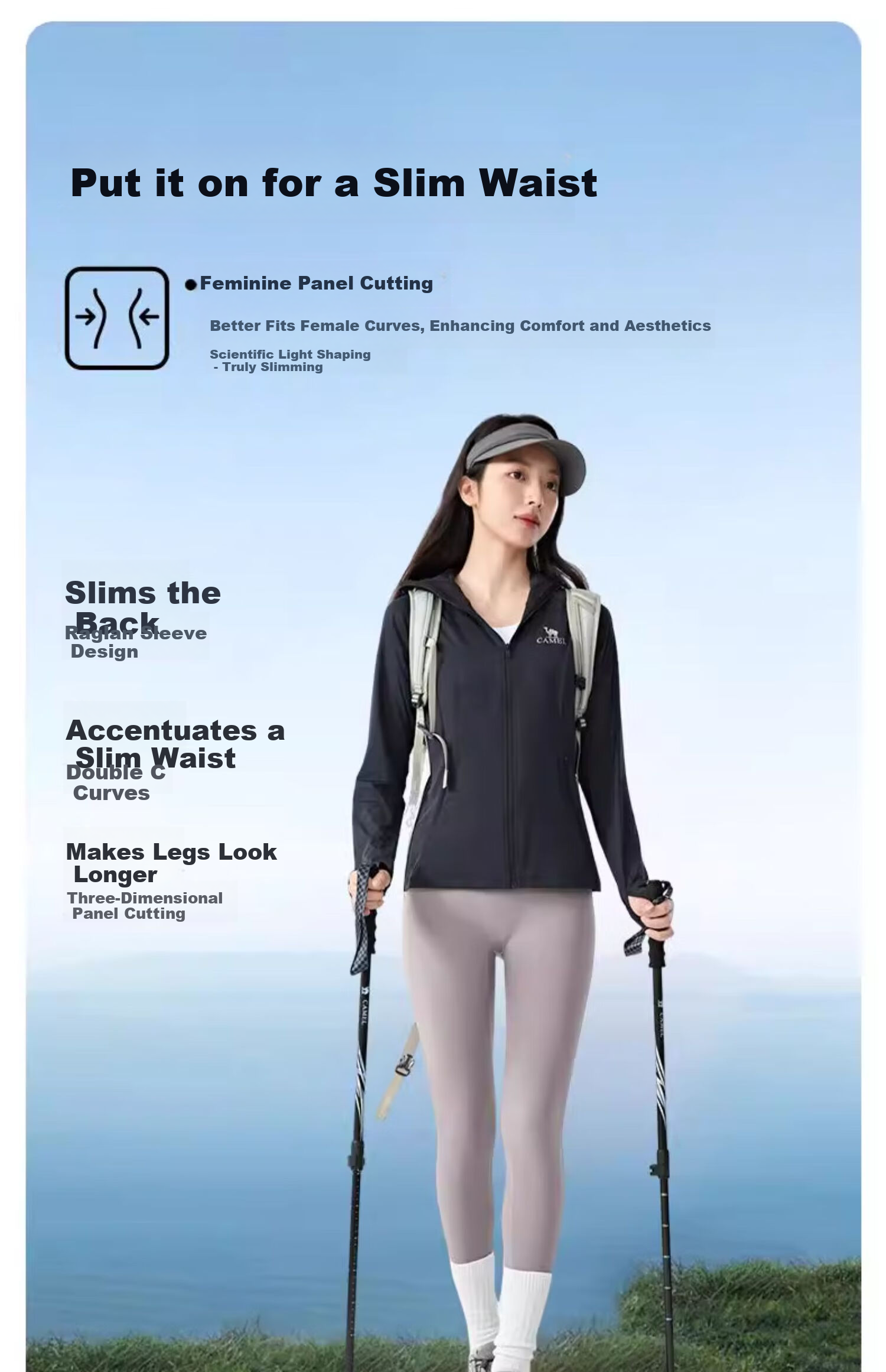 CAMEL Outdoor Sunscreen Jacket [Ice Extract Cool White Skin] Couple Style 2025 New UV Protection Cooling Original Yarn Sunscreen Clothing 10