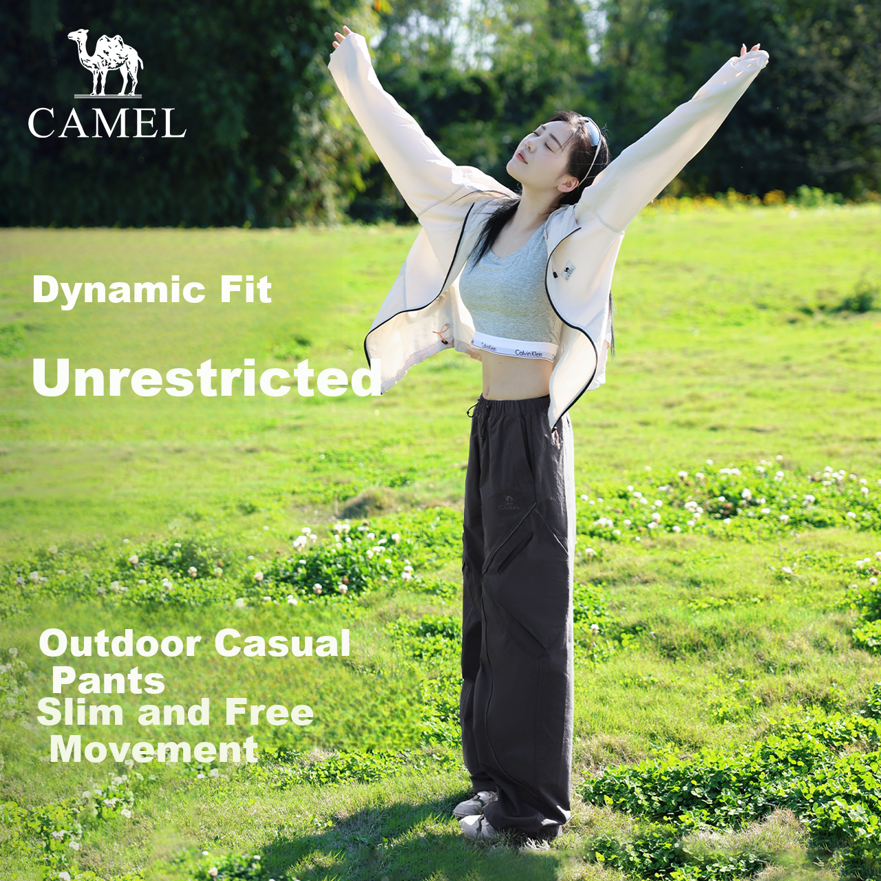 CAMEL [Wang Junkai Edition] Outdoor Casual Pants for Women 2026 Spring New Breathable Straight-Leg Casual Pants for Men 5028