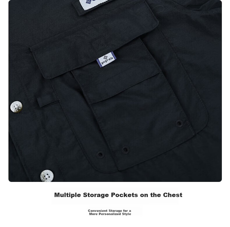 Columbia Men's Long Sleeve Outdoor Casual Breathable Quick-Dry Polo Shirt FJ7048 331 XXL 22
