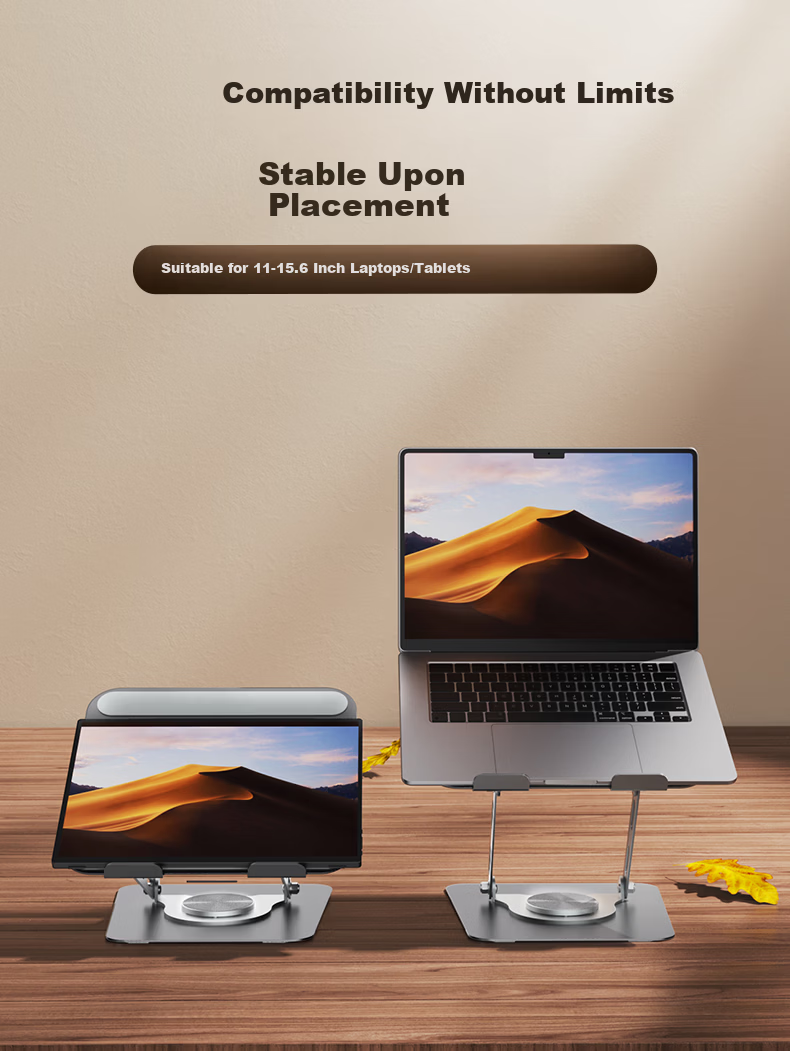 ASUS Laptop Stand, 360° Rotating Computer Stand, Infinite Height Adjustment, Foldable, Dual-Axis Adjustable Cooling Riser, Suitable for ASUS, Xiaodou/Xiaomi/Lenovo AR1 Pro 8