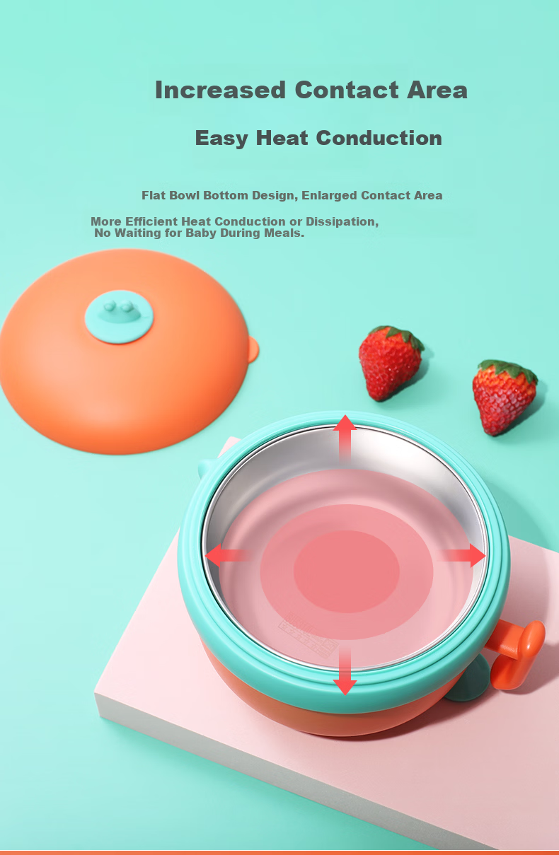 Dora Bela Water-Free Insulated Bowl Baby Feeding Bowl Stainless Steel Temperature-Controlled Bowl Anti-Drop Toddler Kindergarten Tableware 2011 8