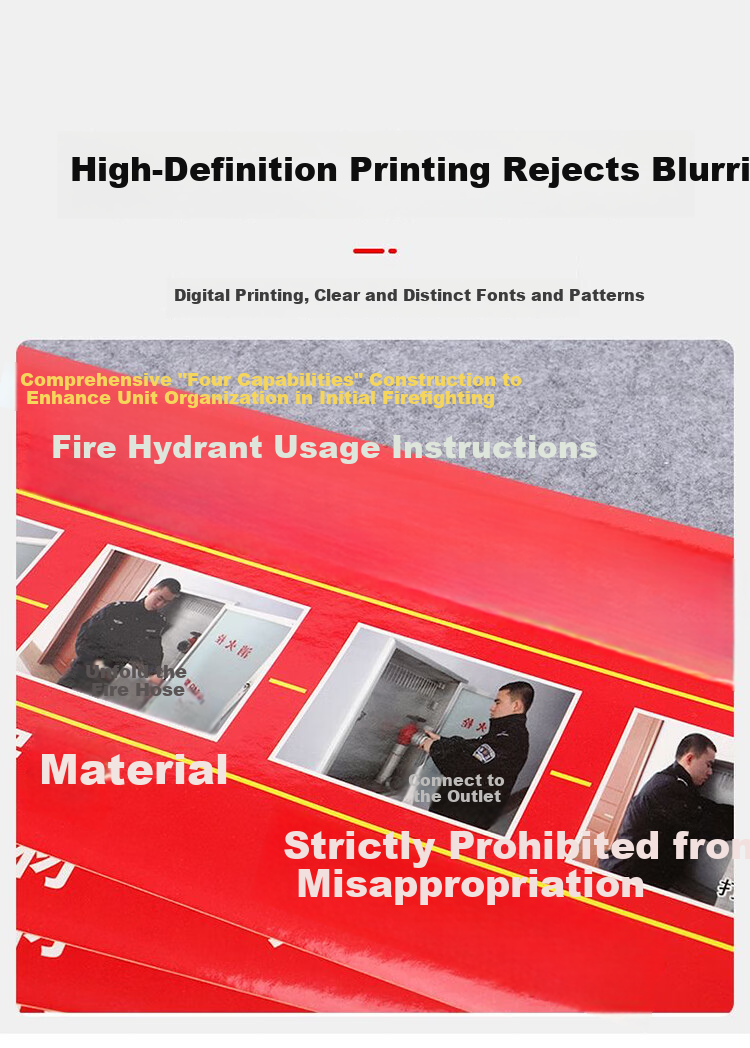 Yiju Changning Fire Safety Warning Signs Fire Extinguisher Usage Instructions PVC Sheets 5-Pack 35*16cm (First Generation) 2
