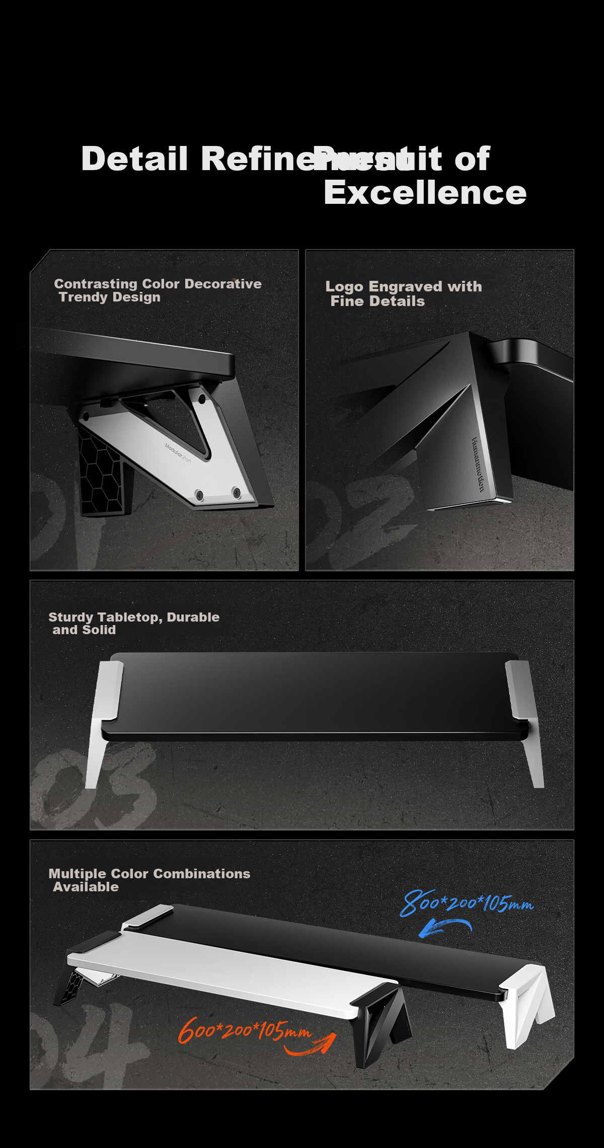 Songneng Monitor Stand Riser Multi-Functional Desktop Computer Stand Laptop Stand Screen Display Riser D30-W+D30-B6020 7