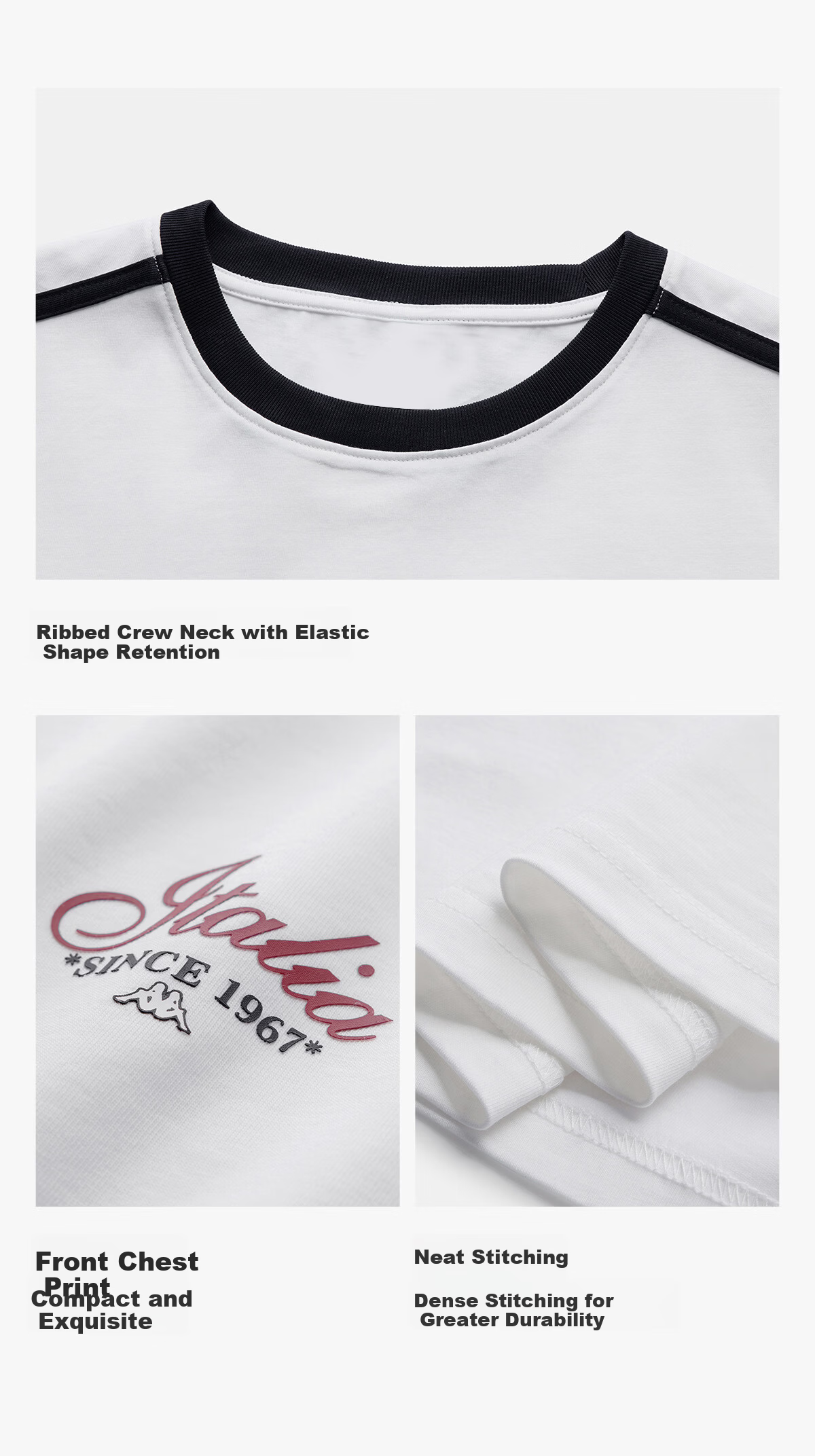 Kappa Back-to-Back Sports Short Sleeve T-Shirt Women K0G42TD31D Korea White-012 S 16